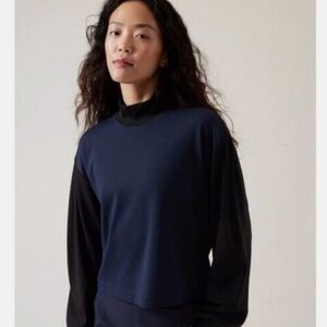 Athleta Women's Venice Sweatshirt Black/Navy - Size S - New with Tags!